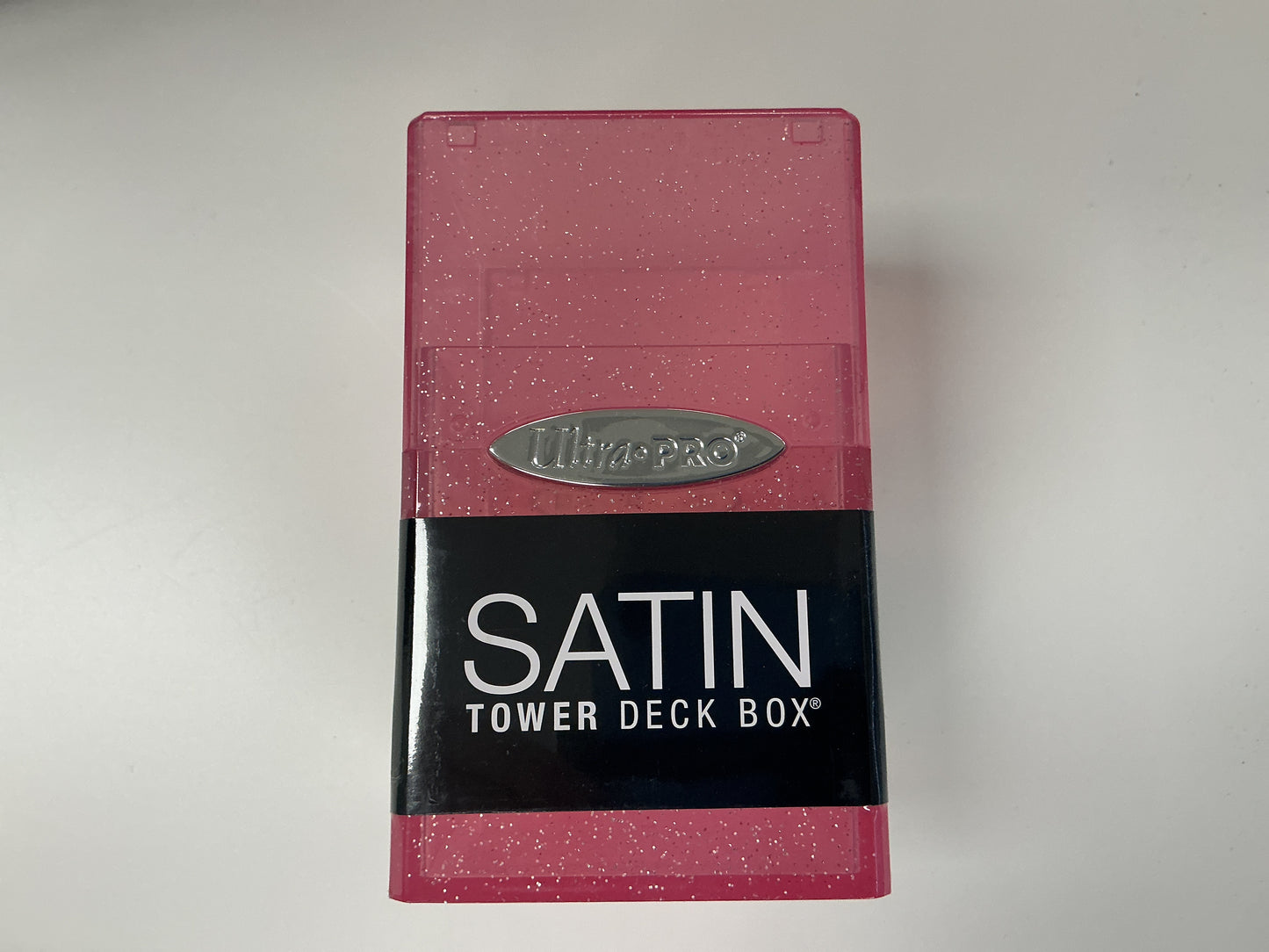 Ultrapro Satin Tower Deck Box With Dice Tray (Glitter Pink)