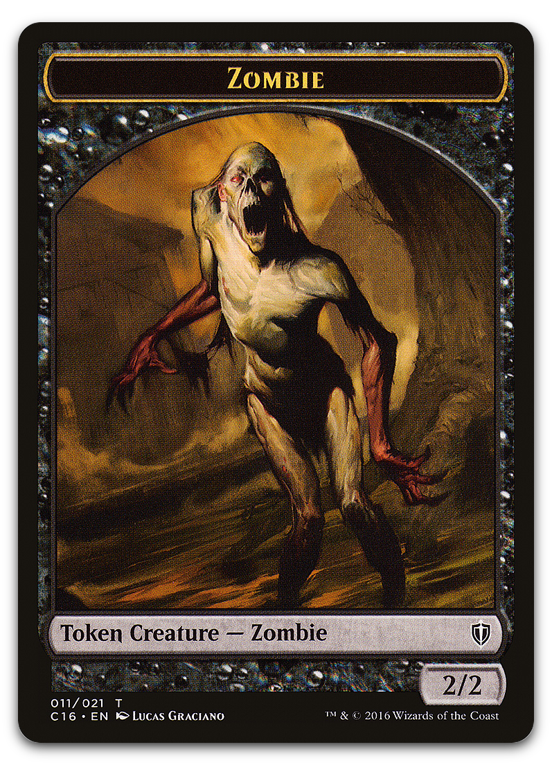 Zombie // Worm Double-Sided Token (Commander 2016)