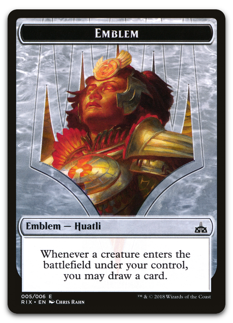 Emblem - Huatli, Radiant Champion (Rivals of Ixalan)