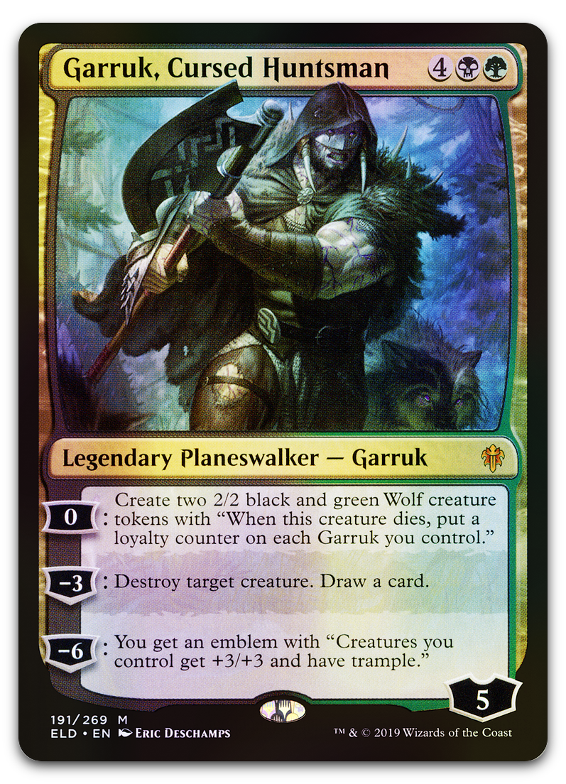 garruk mtg cards Garruk, Cursed Huntsman (Throne of Eldraine) – Cardsurfer Games
