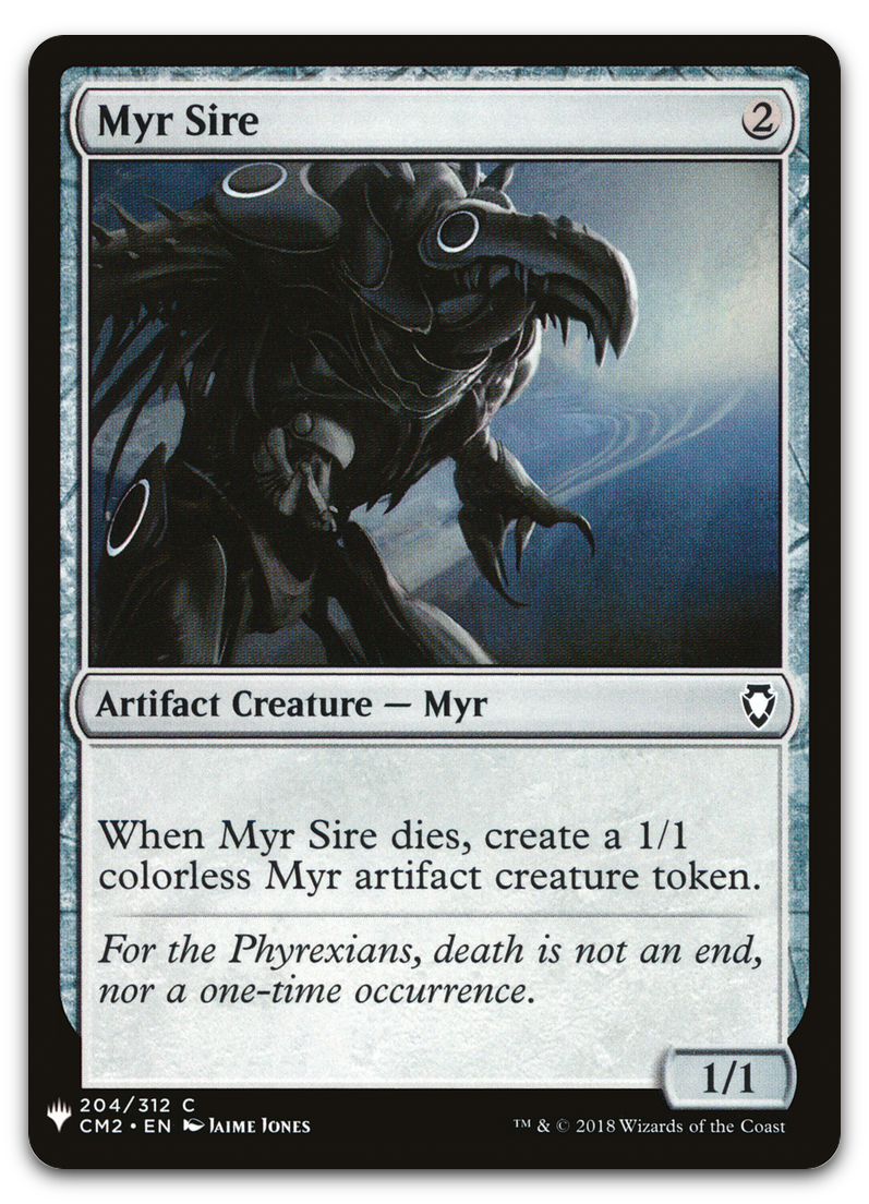 myr cards mtg Myr Sire (The List Reprints) – Cardsurfer Games