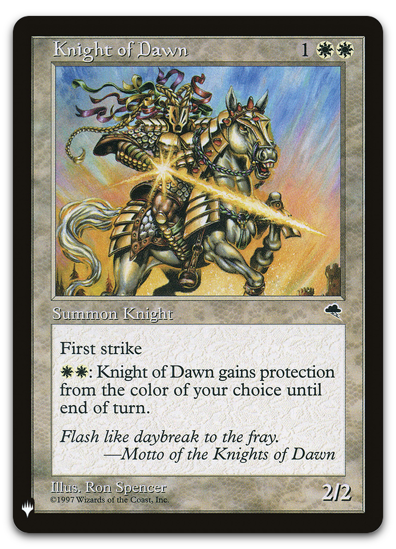 Knight of Dawn (The List Reprints)