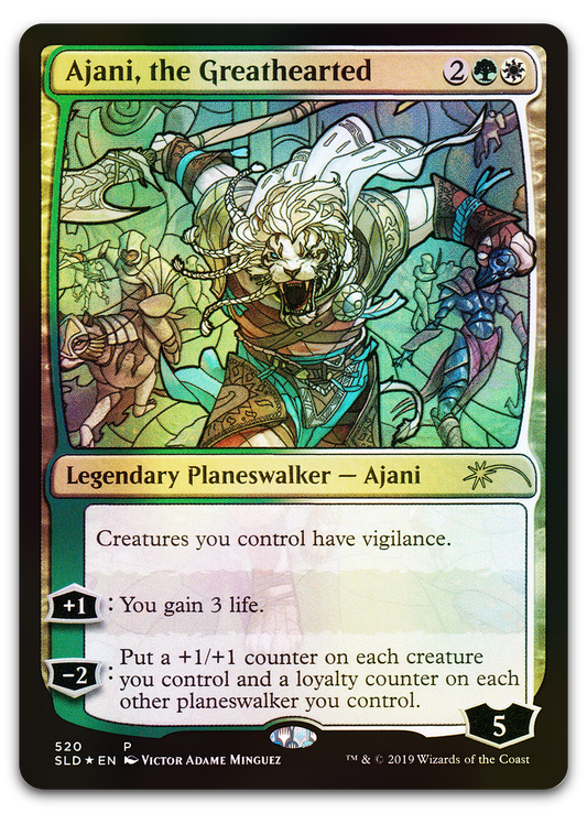 Ajani, the Greathearted (Stained Glass) (Secret Lair Drop Series)