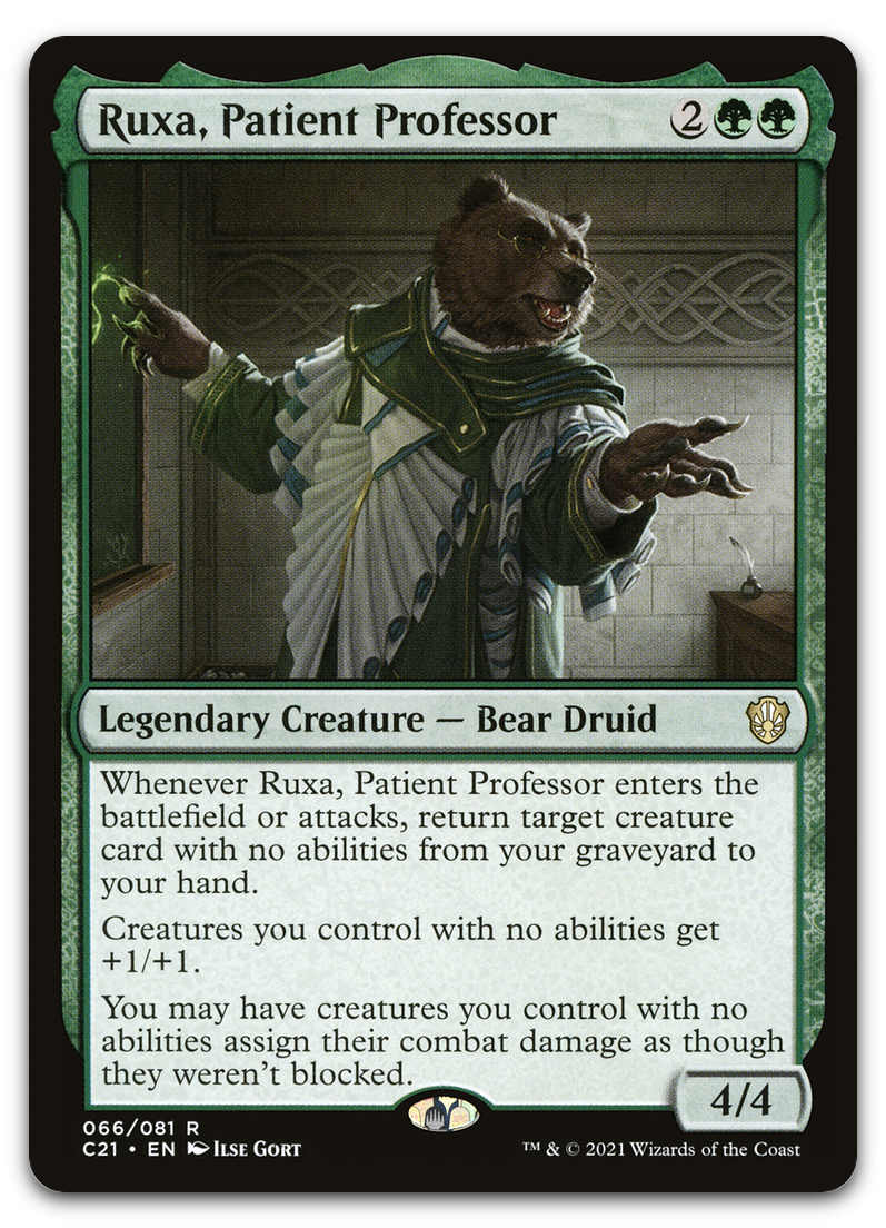Ruxa, Patient Professor (Commander 2021)
