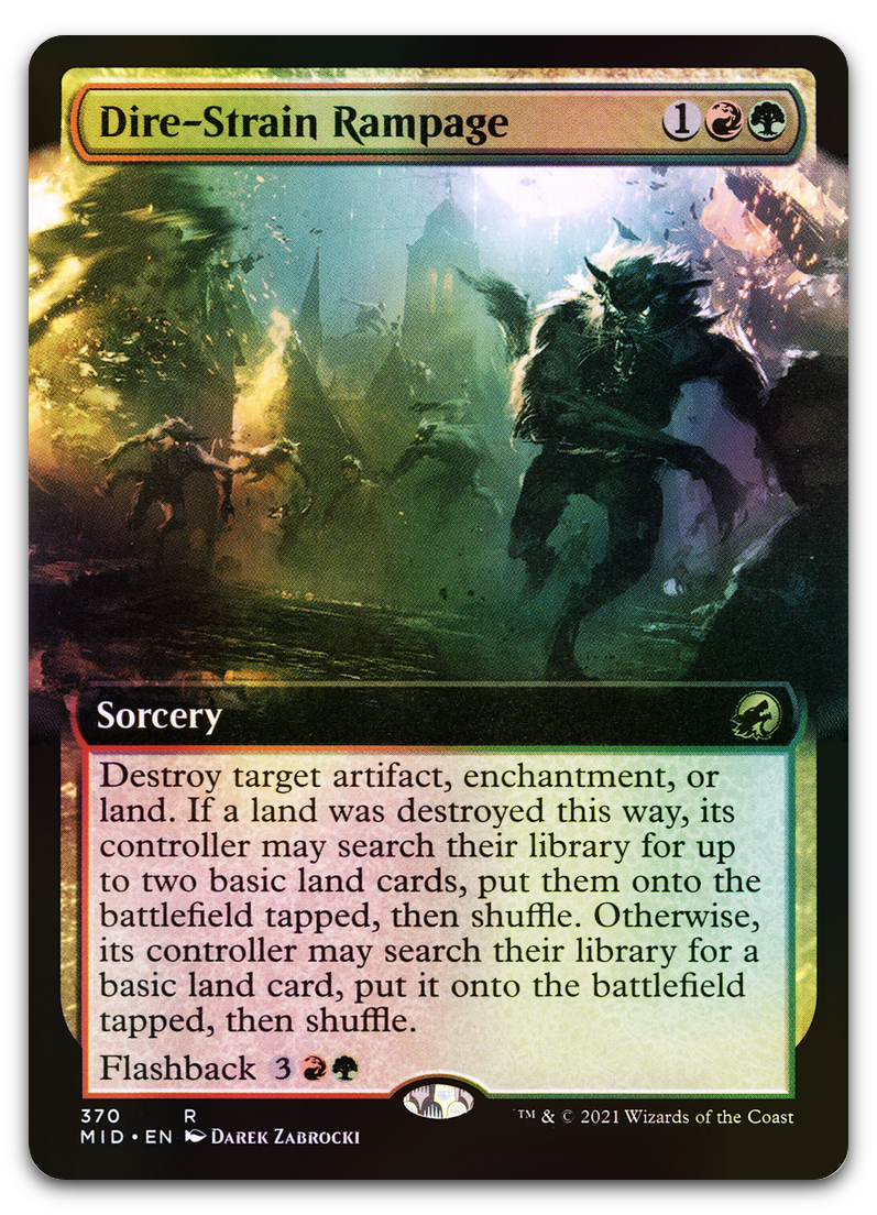 Dire-Strain Rampage (Extended Art) (Innistrad: Midnight Hunt)