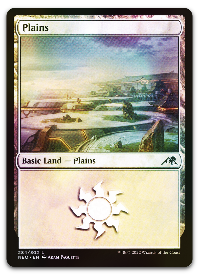 Plains (284) (Kamigawa: Neon Dynasty)