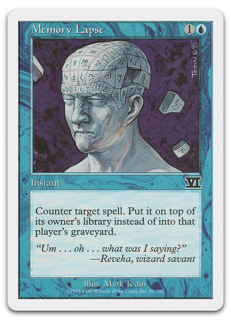 Memory Lapse (Classic Sixth Edition)