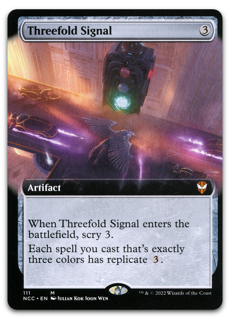 Threefold Signal (Extended Art) (Commander: Streets of New Capenna)