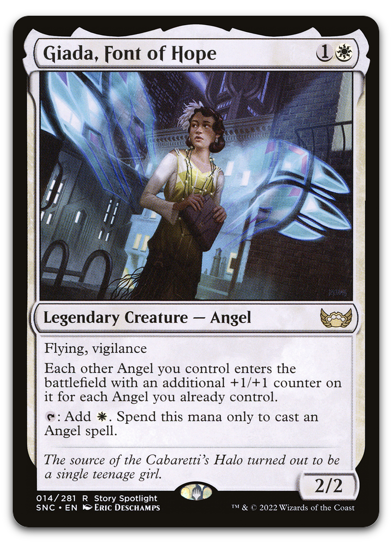 mtg new capenna cards MtG Trading Card Game Streets of New Capenna Rare Giada, Font of Hope #14