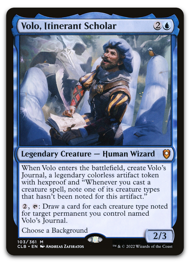 Volo, Itinerant Scholar (Commander Legends: Battle for Baldur's Gate)