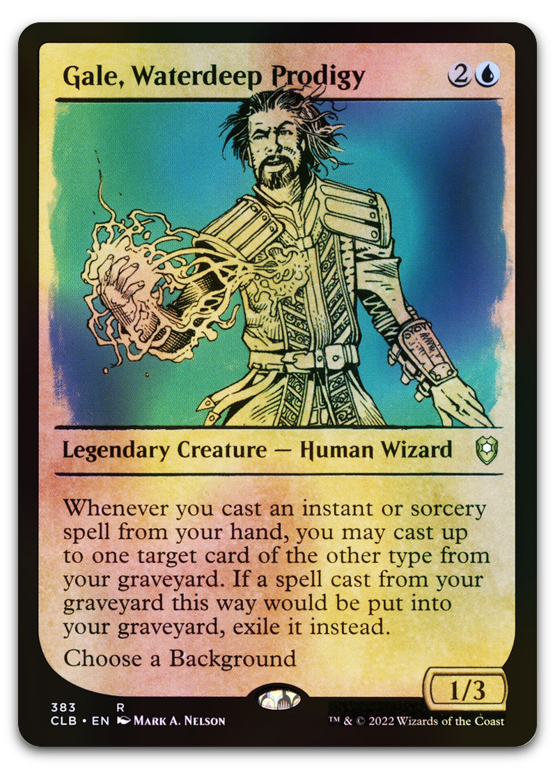 Gale, Waterdeep Prodigy (Showcase) (Commander Legends: Battle for Baldur's Gate)