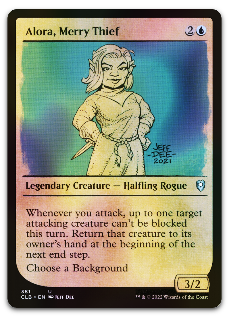 Alora, Merry Thief (Showcase) (Commander Legends: Battle for Baldur's Gate)