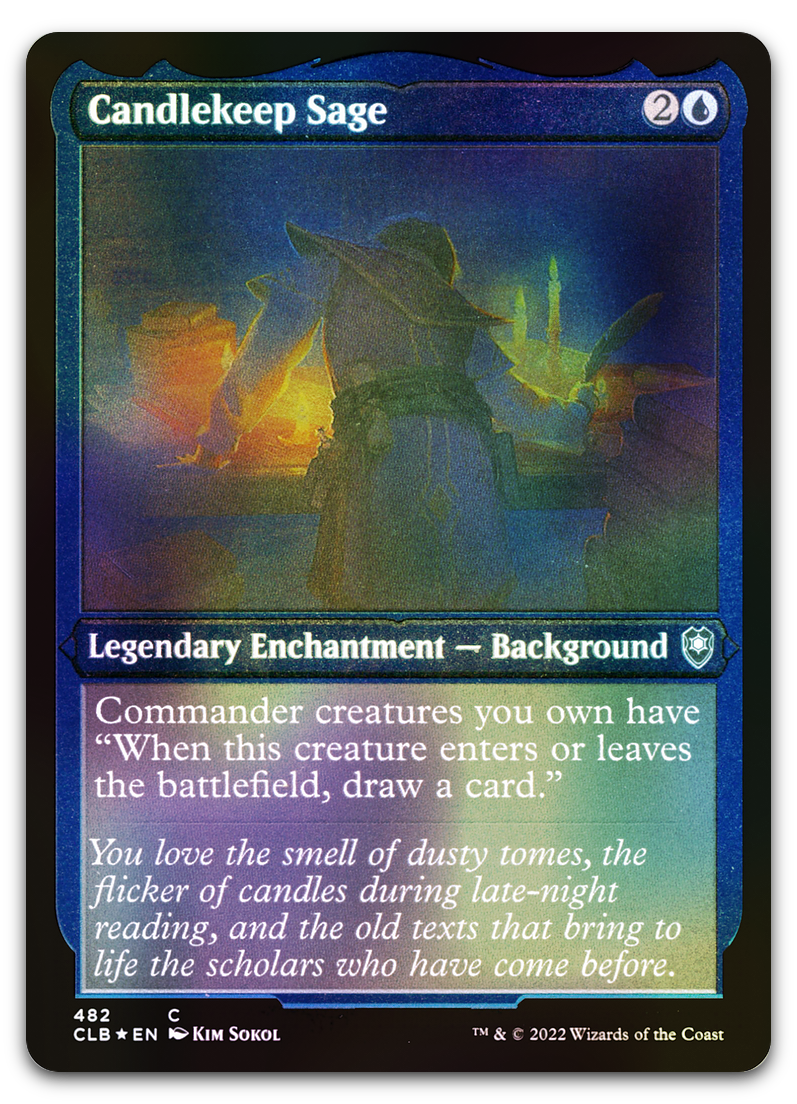 Candlekeep Sage (Foil Etched) (Commander Legends: Battle for Baldur's Gate)