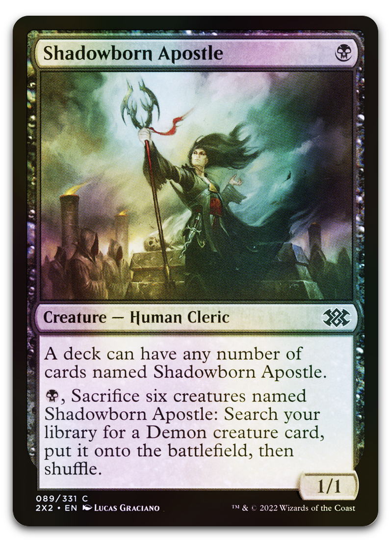any number of cards named mtg Shadowborn Apostle [Double Masters 2022]