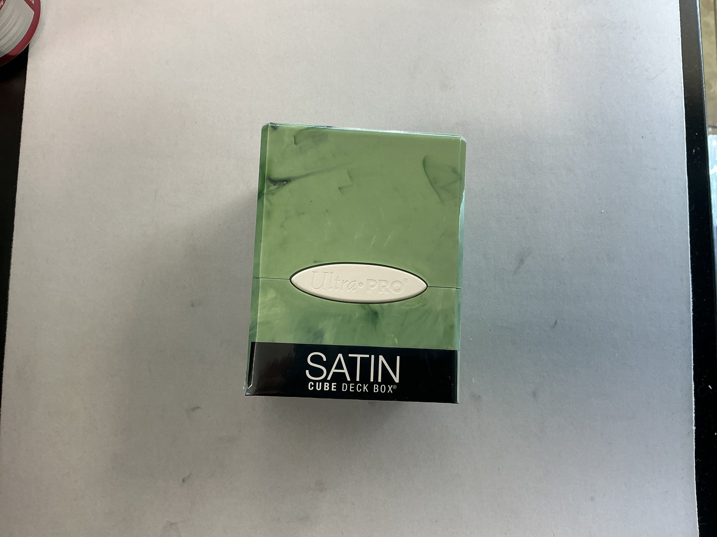 UltraPro Satin Cube Deck Box (Marble Lime Green/White)