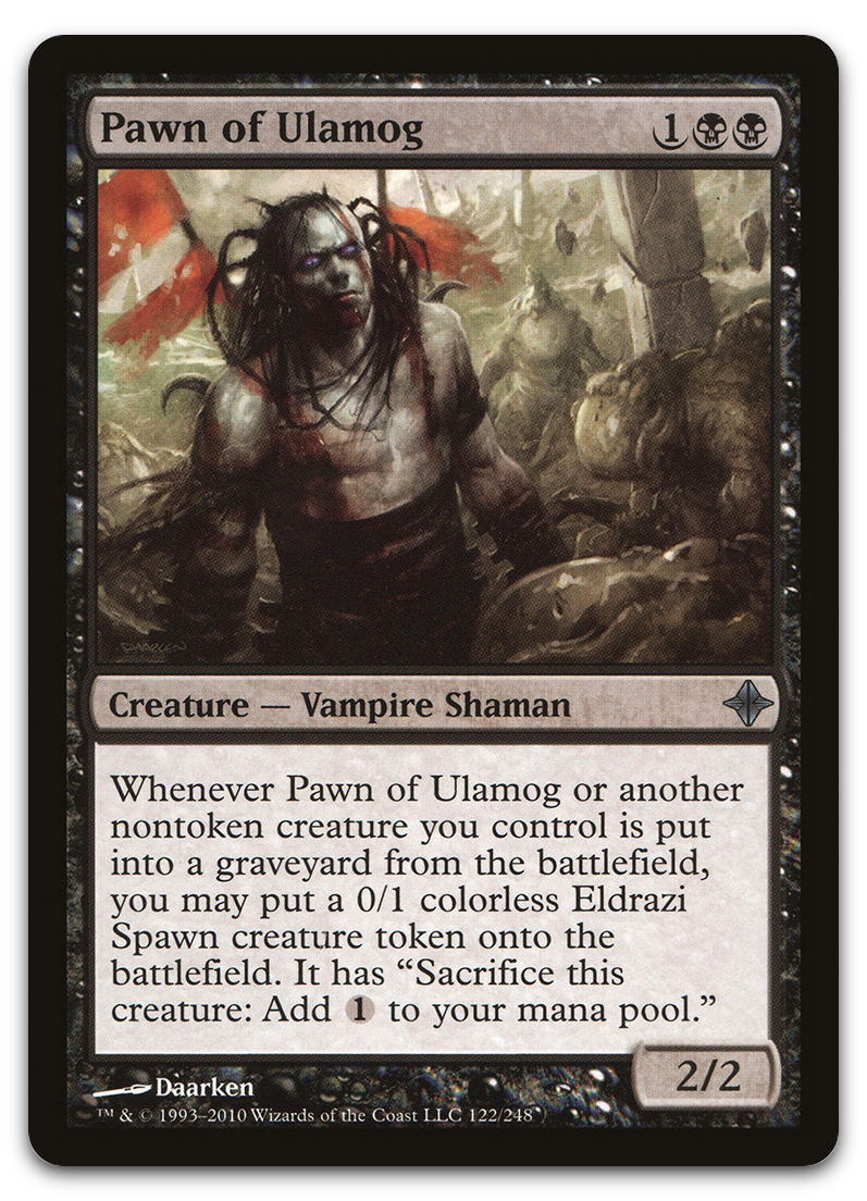 mtg rise of the eldrazi cards Magic the Gathering Rise of the Eldrazi Uncommon Pawn of Ulamog #122