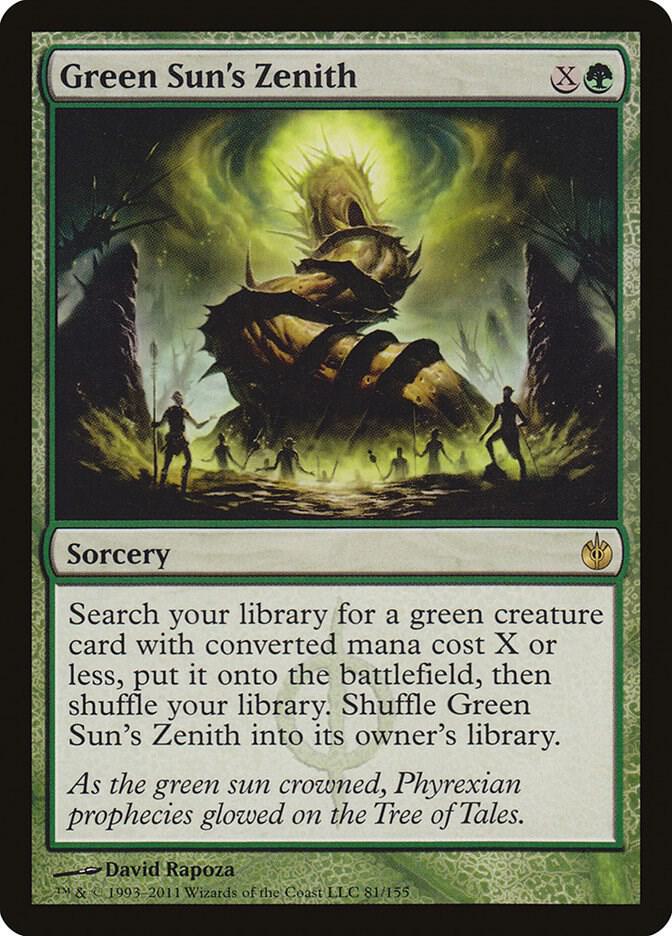 Green Sun's Zenith - Mirrodin Besieged - Spanish - Lightly Played
