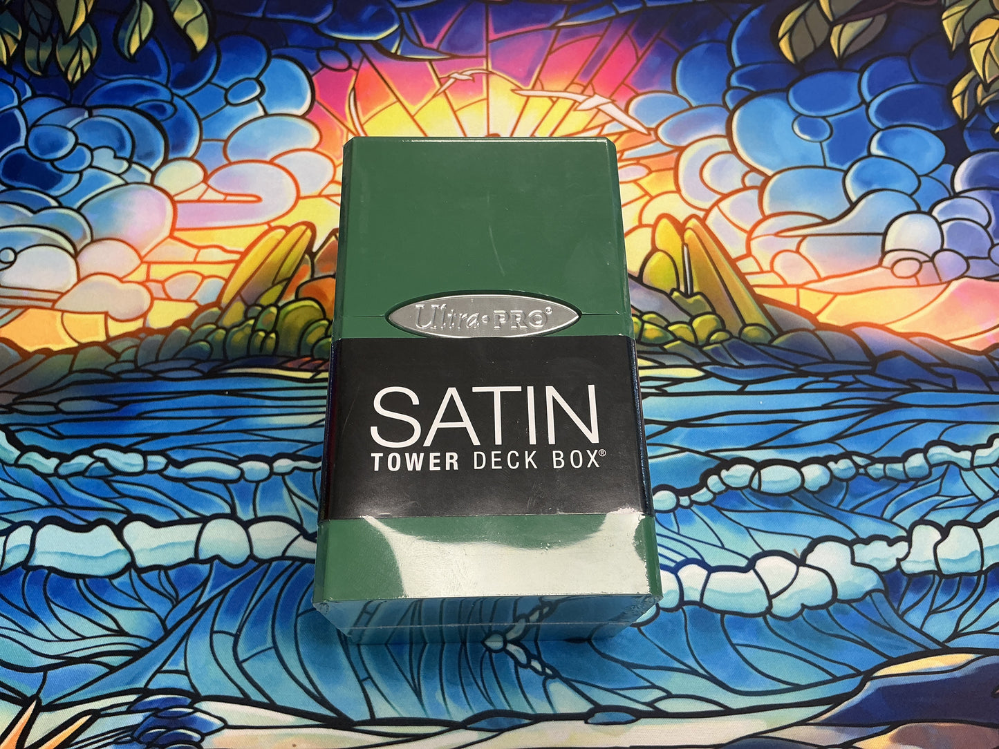Ultrapro Satin Tower Deck Box With Dice Tray (Forest Green)