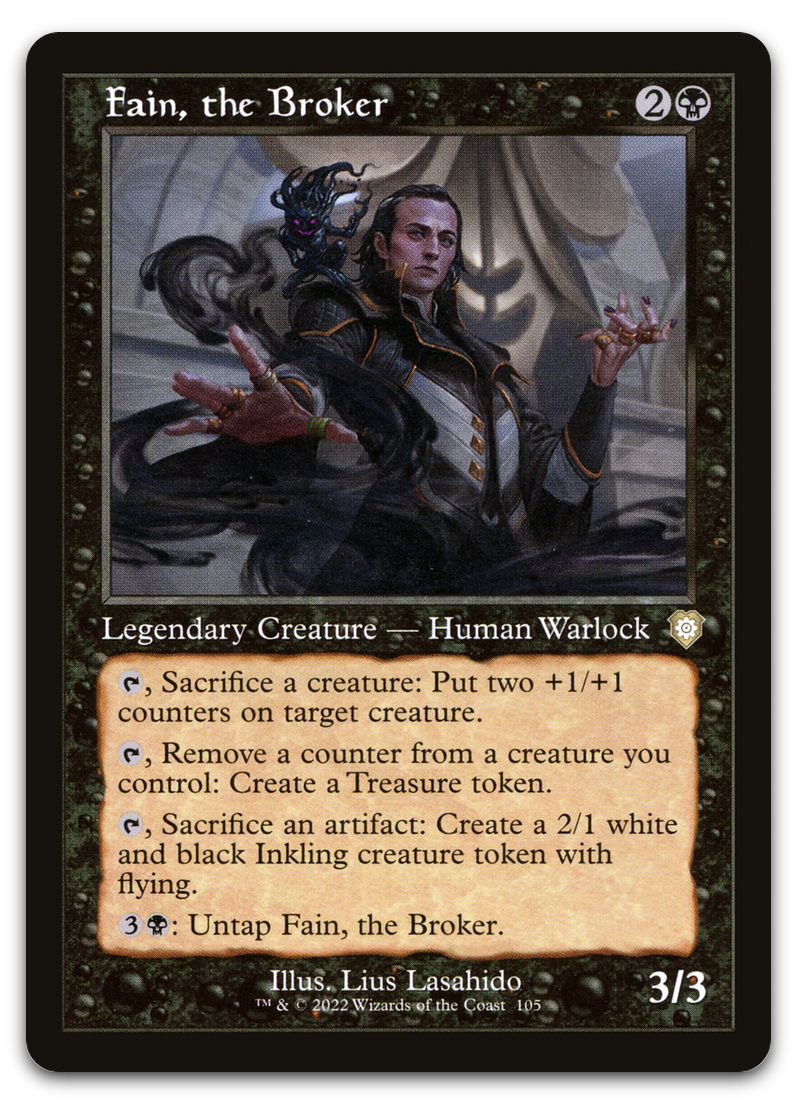 Fain, the Broker (Retro Frame) (Commander: The Brothers' War)