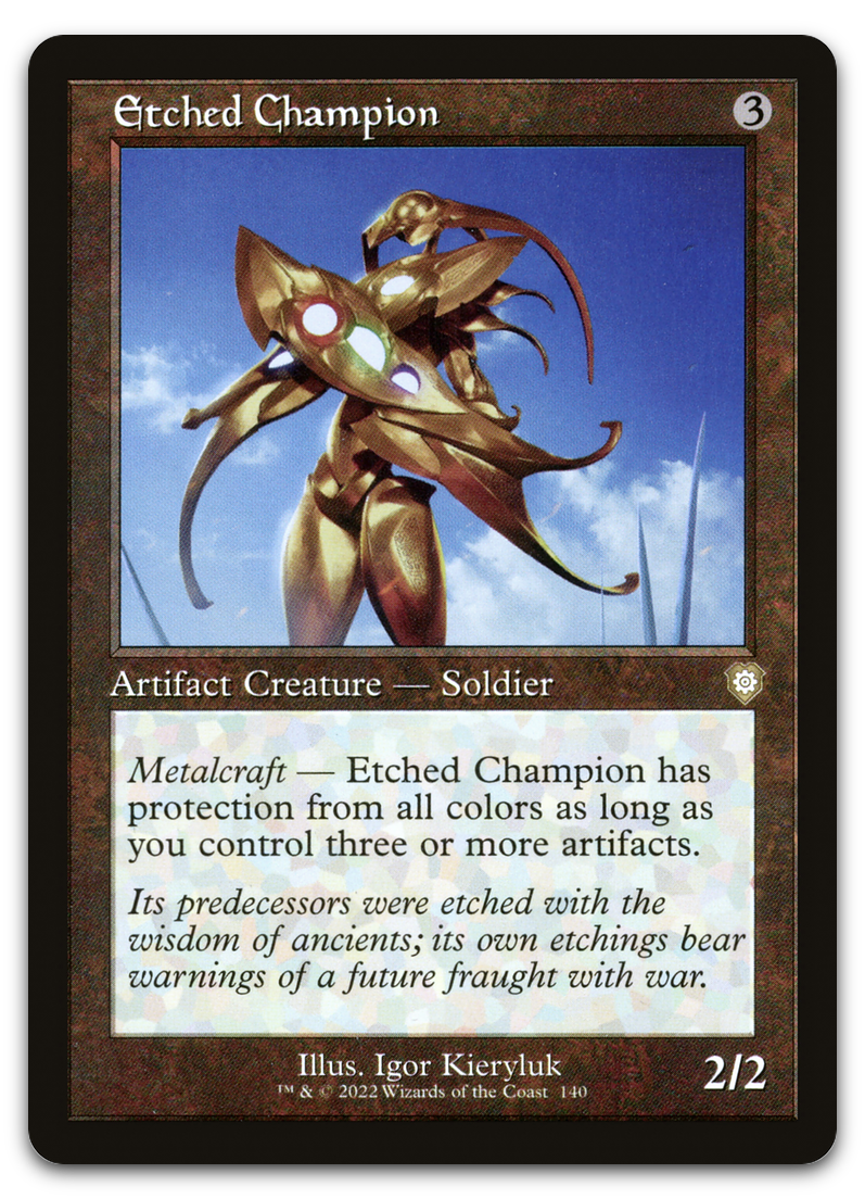 Etched Champion (Retro Frame) (Commander: The Brothers' War)
