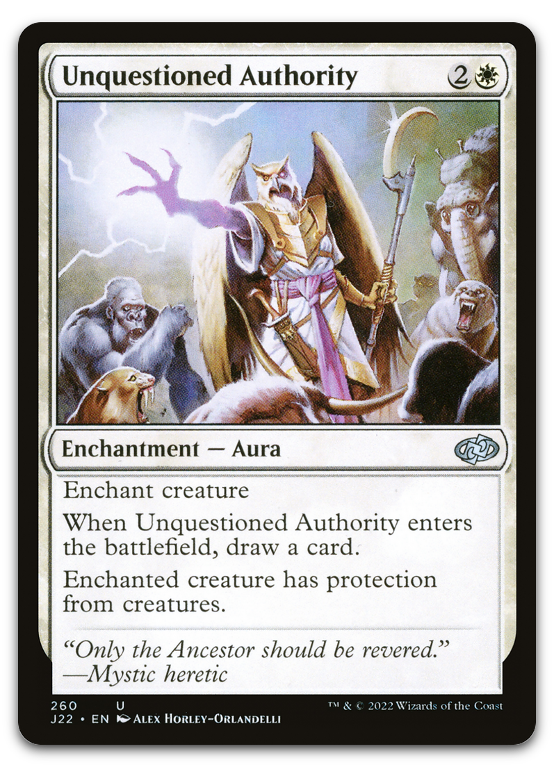 Unquestioned Authority (Jumpstart 2022)