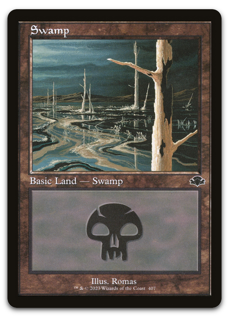 Swamp (407) (Retro Frame) (Dominaria Remastered)