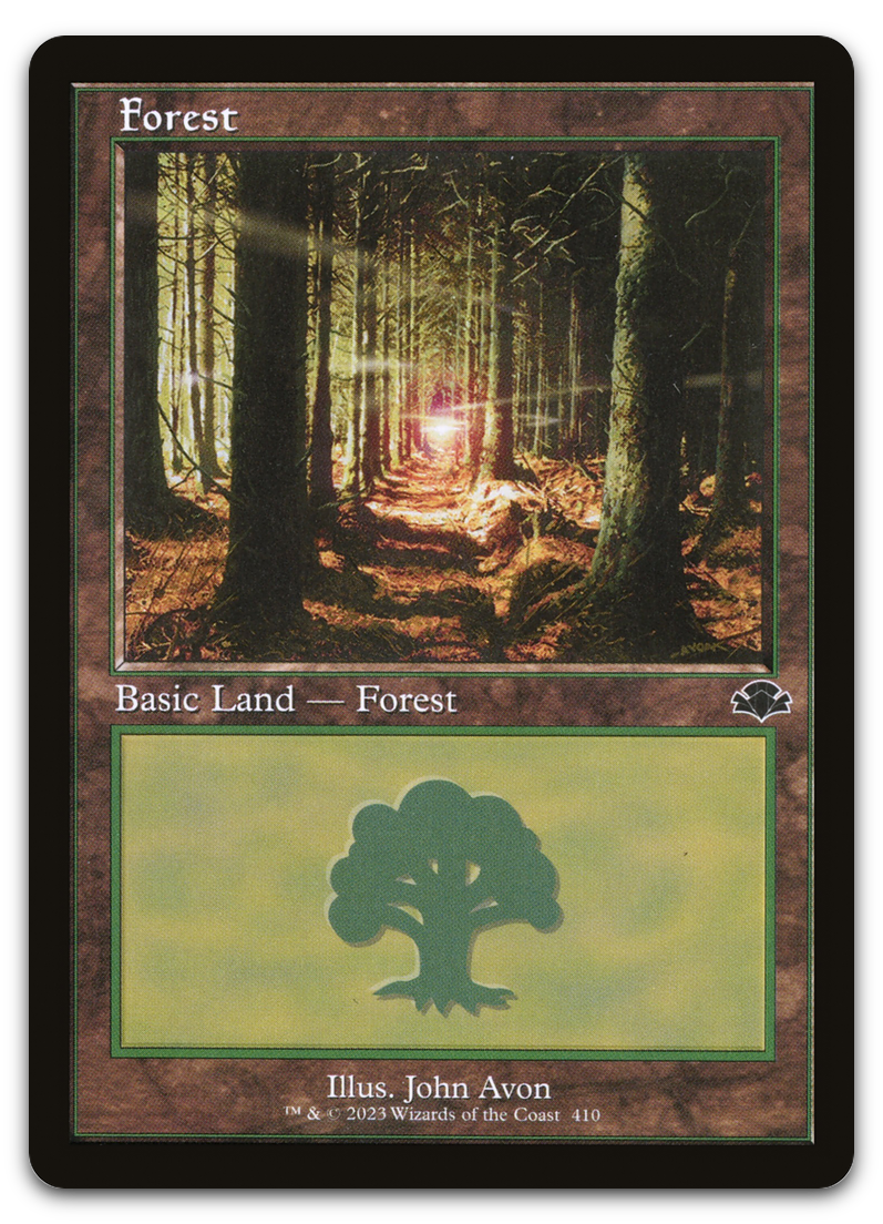 Forest (410) (Retro Frame) (Dominaria Remastered)
