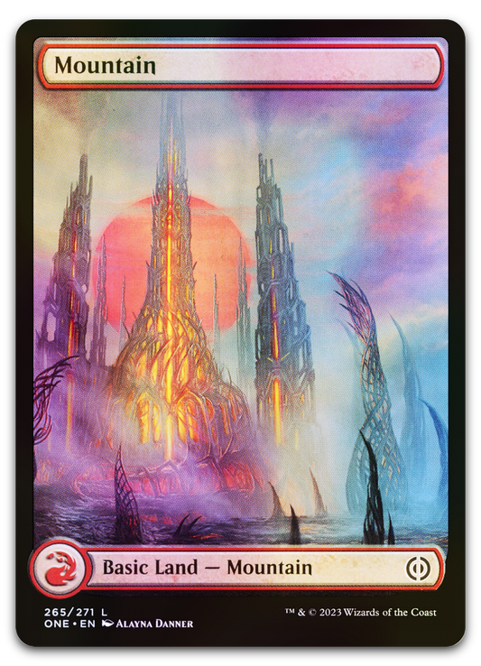Mountain (265) - Full Art (Phyrexia: All Will Be One)