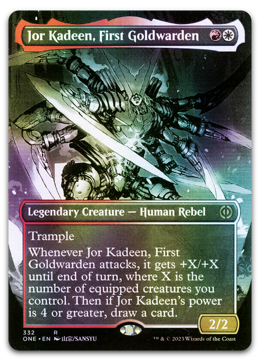 Jor Kadeen, First Goldwarden (Borderless) (Phyrexia: All Will Be One)
