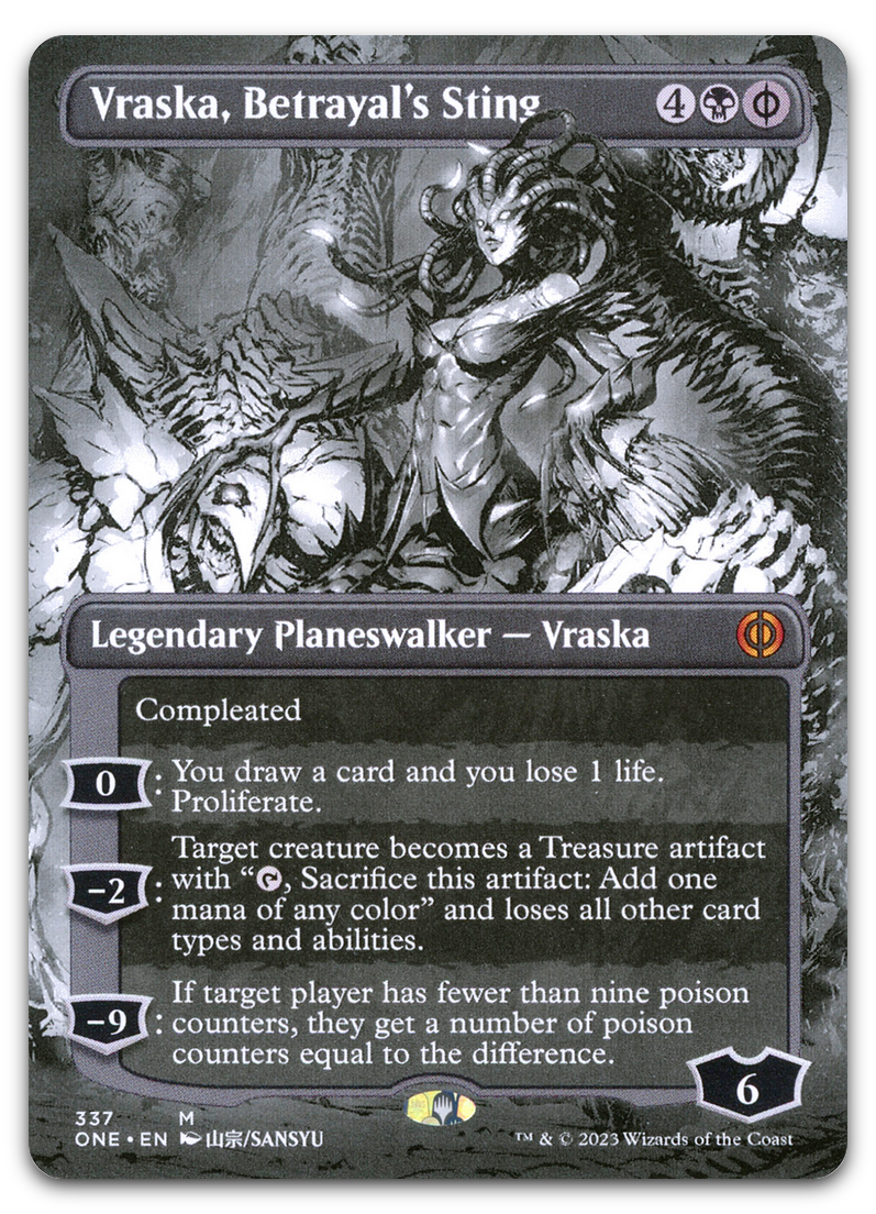 Vraska, Betrayal's Sting (Borderless) (Phyrexia: All Will Be One)
