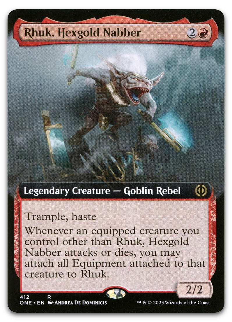 Rhuk, Hexgold Nabber (Extended Art) (Phyrexia: All Will Be One)