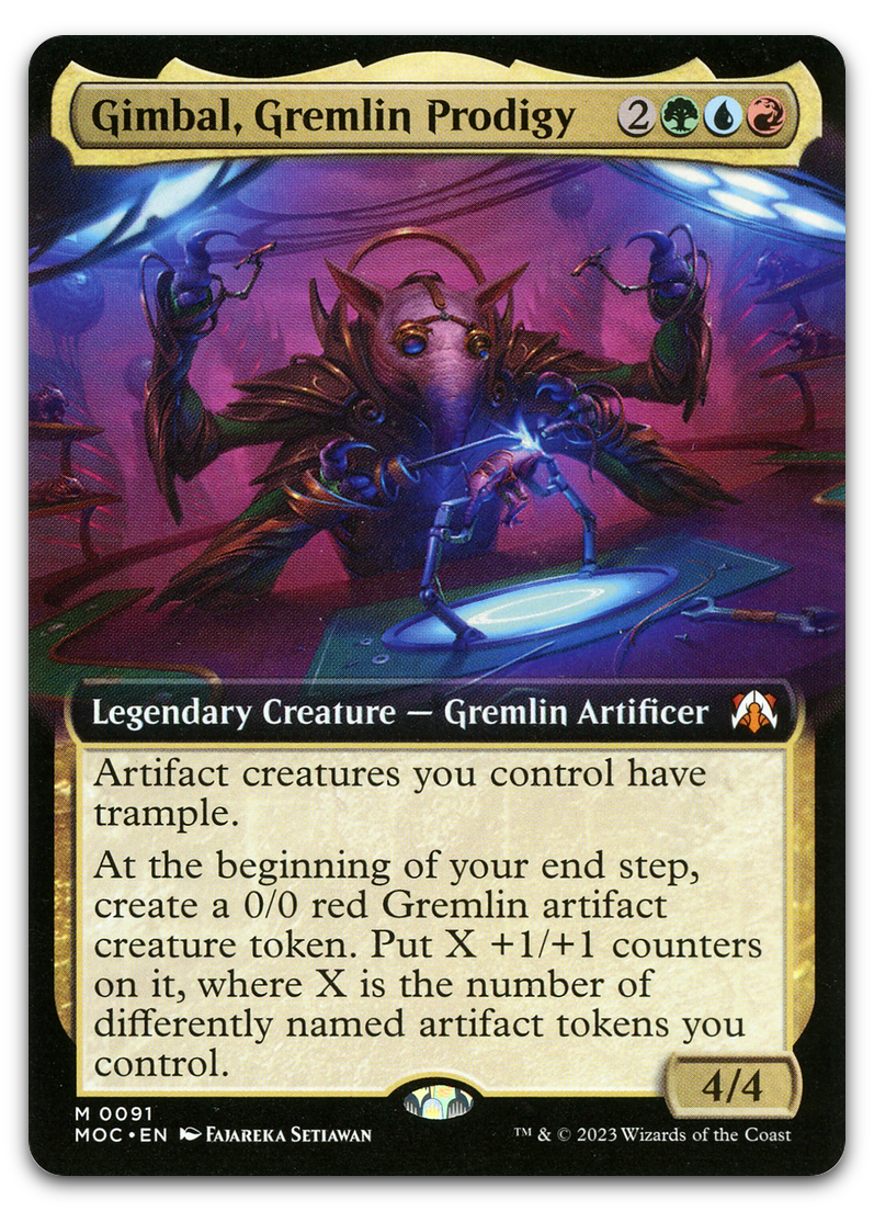 Gimbal, Gremlin Prodigy (Extended Art) (Commander: March of the Machine)