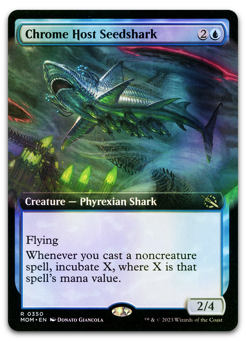 Chrome Host Seedshark (Extended Art) (March of the Machine)