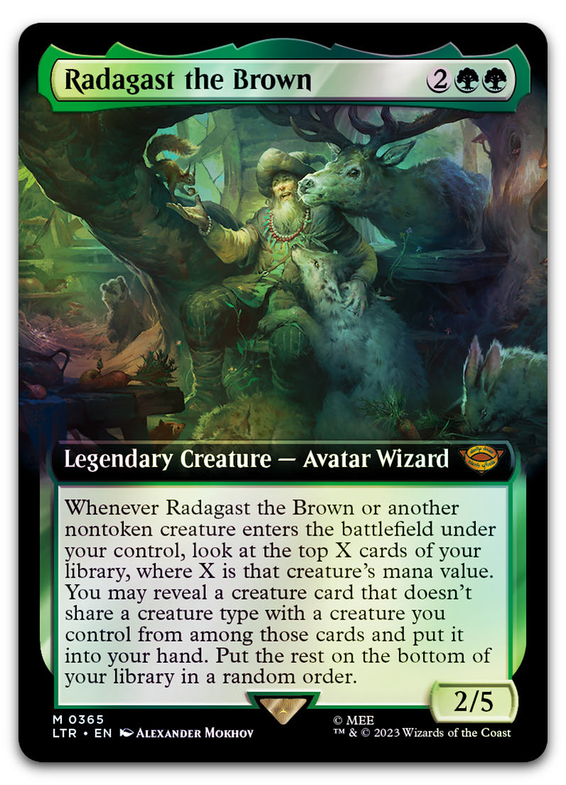 Radagast the Brown (Extended Art) (Universes Beyond: The Lord of the R –  Cardsurfer Games