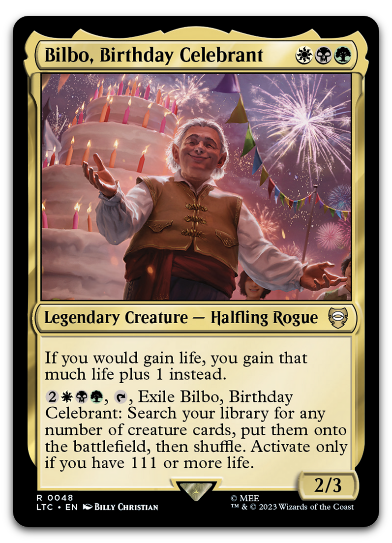 Bilbo, Birthday Celebrant (Commander: The Lord of the Rings: Tales of Middle-earth)