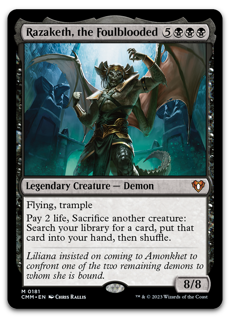 Razaketh, the Foulblooded (Commander Masters)