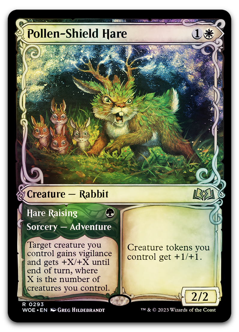 Pollen-Shield Hare (Showcase) (Wilds of Eldraine)