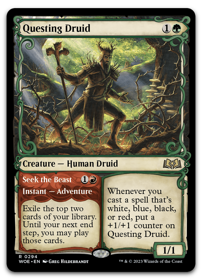Questing Druid (Showcase) (Wilds of Eldraine)