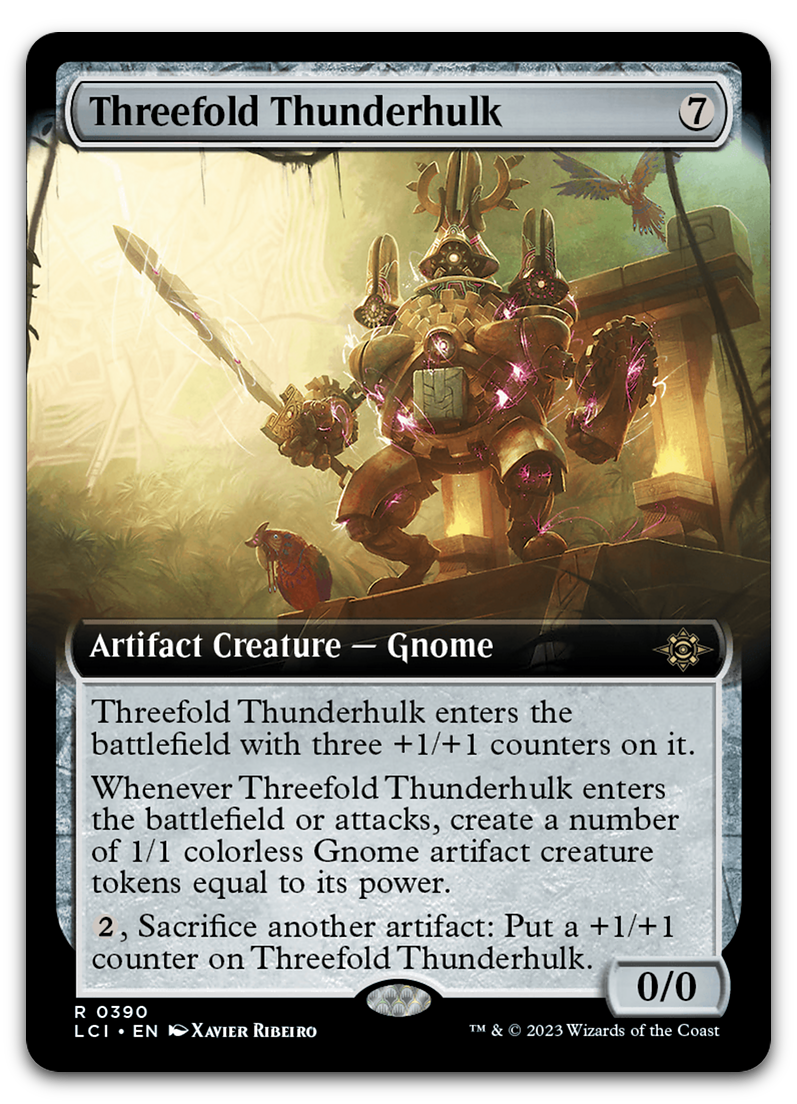 Threefold Thunderhulk (Extended Art) (The Lost Caverns of Ixalan)