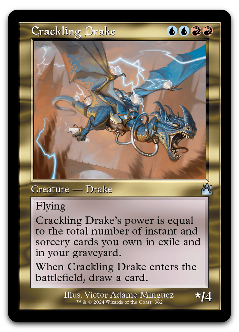 Crackling Drake (Retro Frame) (Ravnica Remastered)
