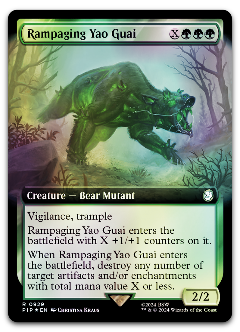 Rampaging Yao Guai (Extended Art) (Surge Foil) (Universes Beyond: Fallout)
