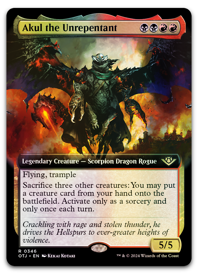 Akul the Unrepentant (Extended Art) (Outlaws of Thunder Junction)