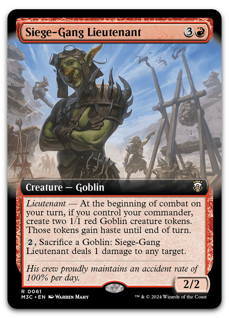 Siege-Gang Lieutenant (Extended Art) (Commander: Modern Horizons 3)