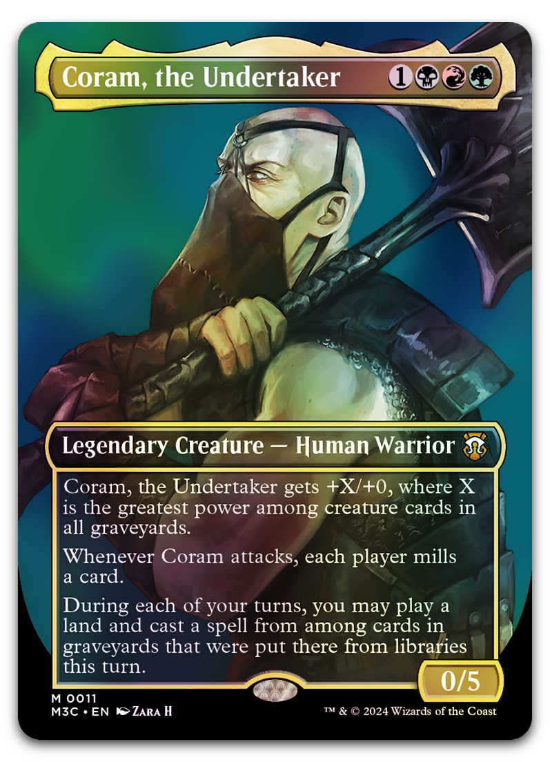 Coram, the Undertaker (Borderless) (Commander: Modern Horizons 3)