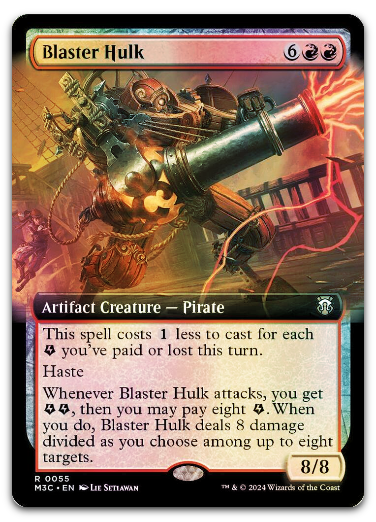 Blaster Hulk (Extended Art) (Ripple Foil) (Commander: Modern Horizons 3)