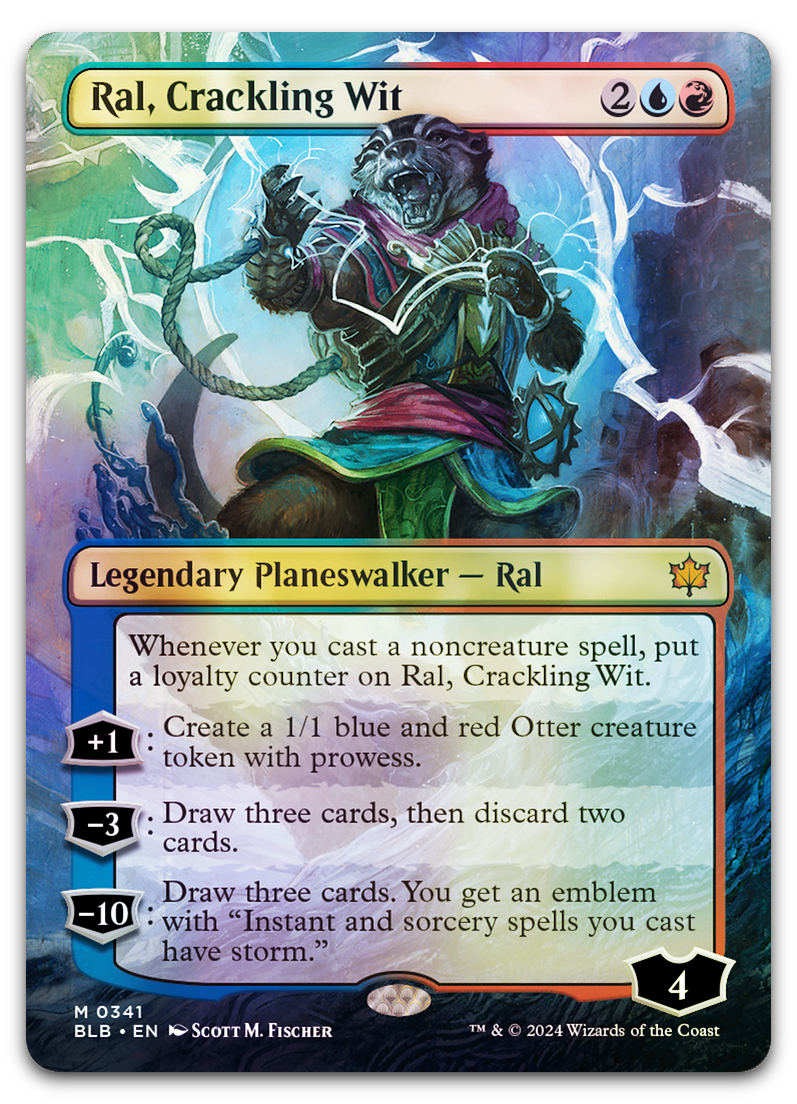 Ral, Crackling Wit (Borderless) (Bloomburrow)