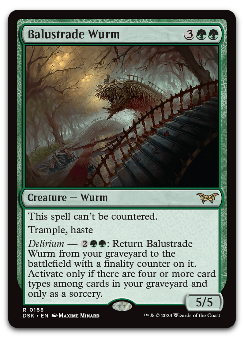 Balustrade Wurm (Duskmourn: House of Horror)