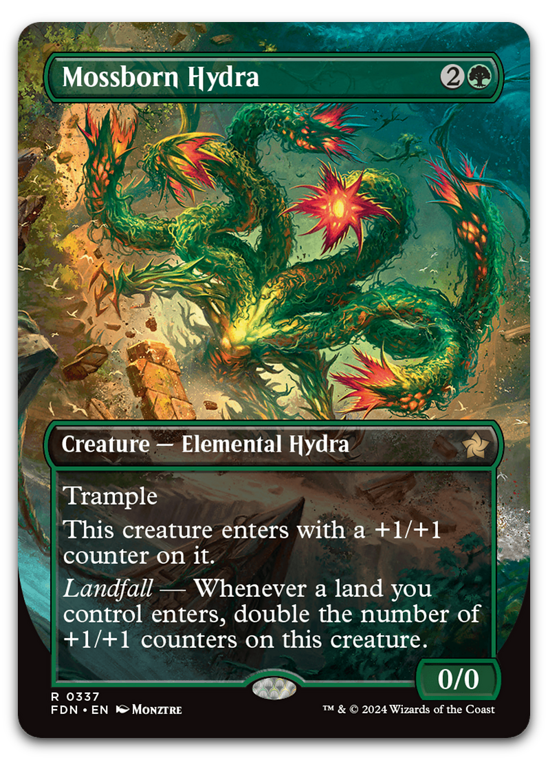 Mossborn Hydra (Borderless) (Foundations)