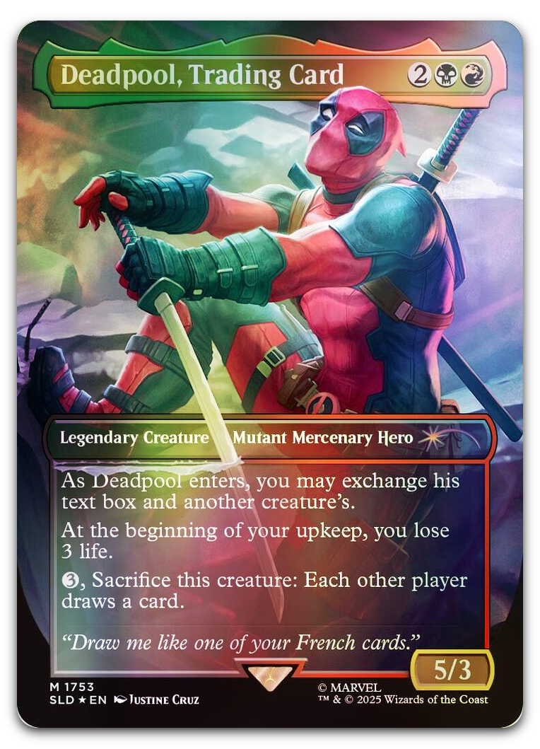 Deadpool, Trading Card (Rainbow Foil) (Secret Lair Drop Series