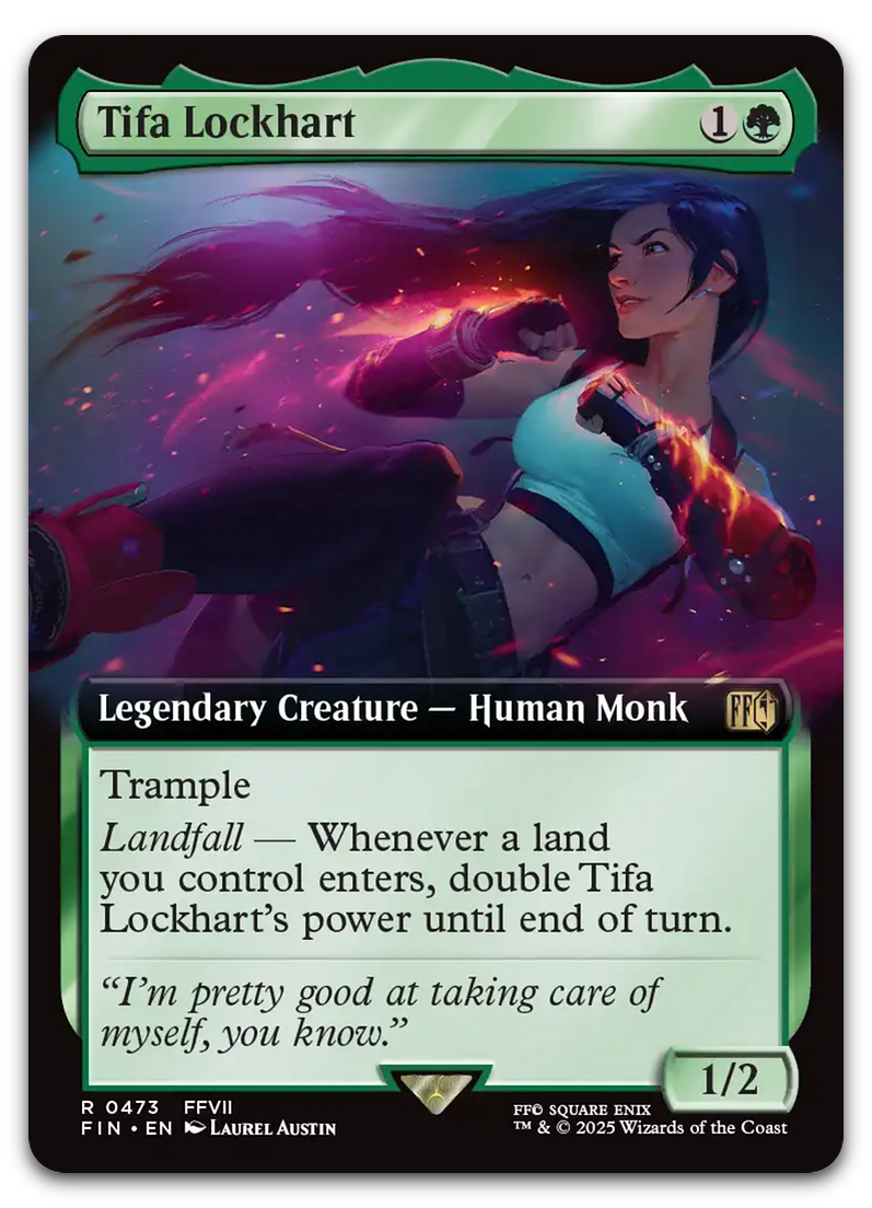 tifa lockhart art card mtg Tifa Lockhart (Extended Art) (FINAL FANTASY) – Cardsurfer Games